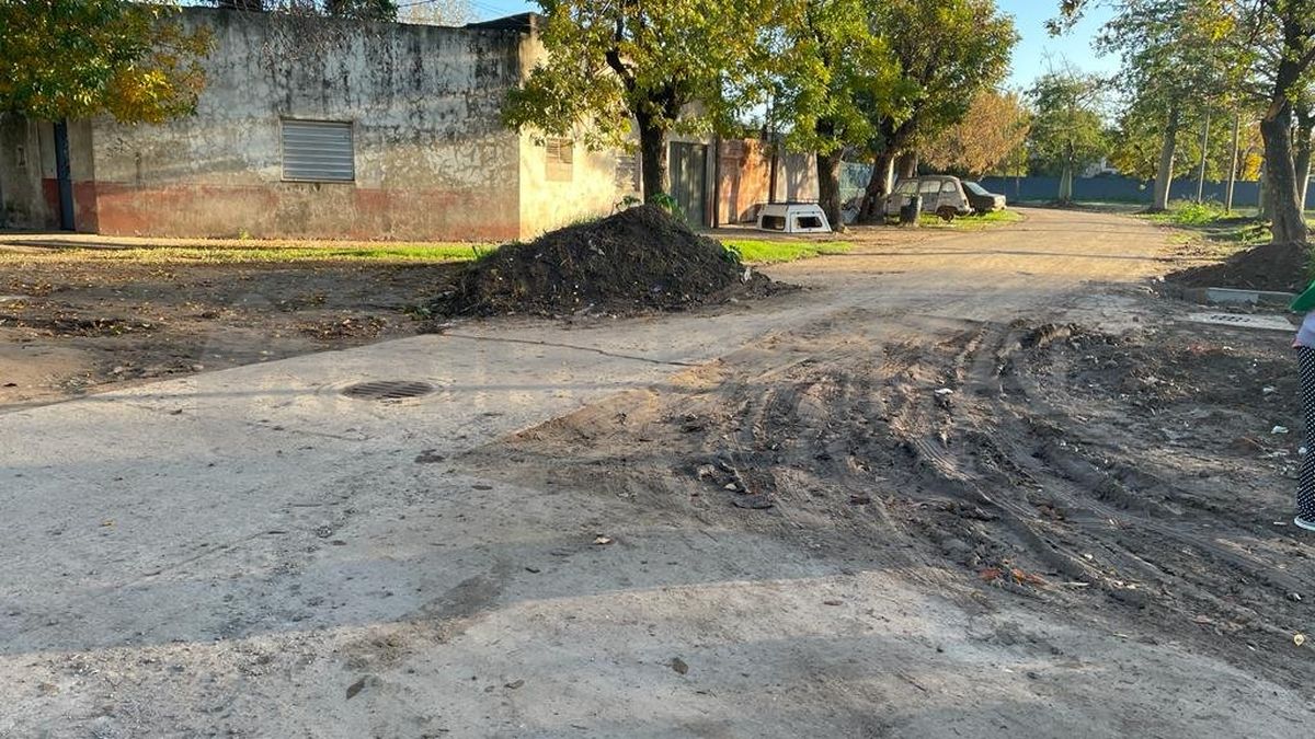 El lugar donde Brisa fue embestida. En la zona hay obras y debido a las lluvias, no se podía caminar por las veredas