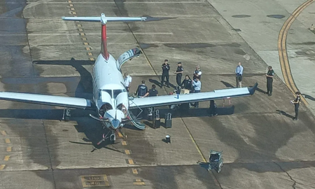 Encontraron medio millón de dólares ocultos en un avión privado que iba de Misiones a Itapema Encontraron medio millón de dólares ocultos en un avión privado que iba de Misiones a Itapema