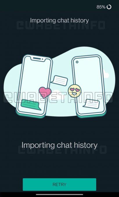 La imagen que muestra cómo se importan los chats de WhatsApp.