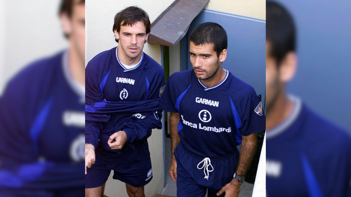 Yllana junto a Pep Guardiola en el Brescia de Italia. Yllana junto a Pep Guardiola en el Brescia de Italia.