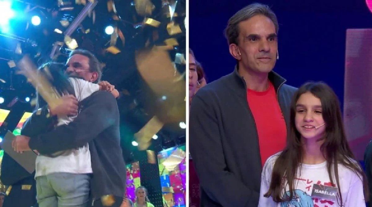 Los 8 escalones Kids: Isabella ganó un viaje a Disney y celebró junto a su papá