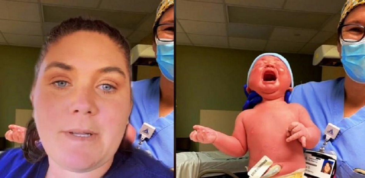 Video viral: una mujer dio a conocer al bebé más grande en TikTok.