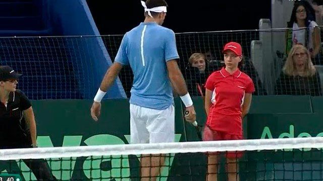 El tierno gesto de Del Potro con una ball-girl
