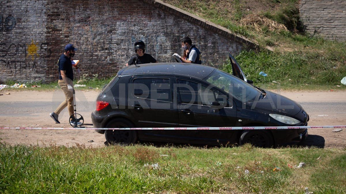 El auto en el que fue secuestro Cabrera.