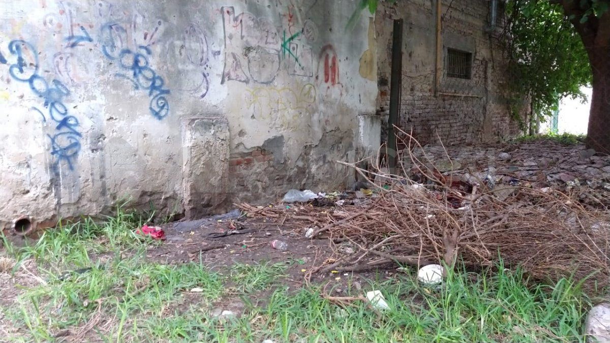 El lugar exacto donde hallaron el cuerpo.