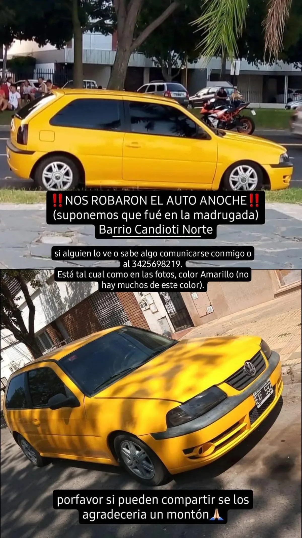 El robo se produjo el lunes a la 1.40 en Luciano Molina 1200 entre Güemes y Avellaneda, del barrio Candioti Norte.
