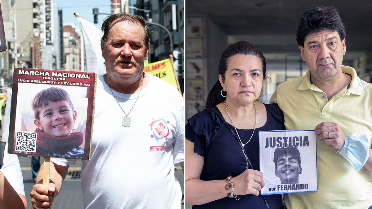 El abuelo de Lucio Dupuy acompañó este lunes a los padres de Fernando Báez Sosa en Dolores.