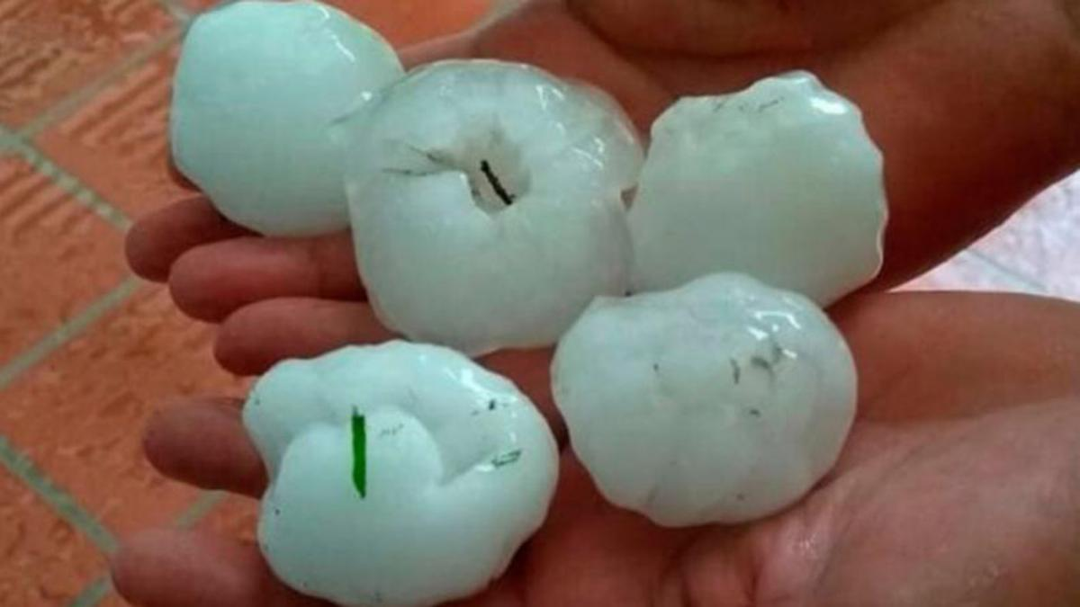 El granizo que cayó durante el temporal en Córdoba. El granizo que cayó durante el temporal en Córdoba.