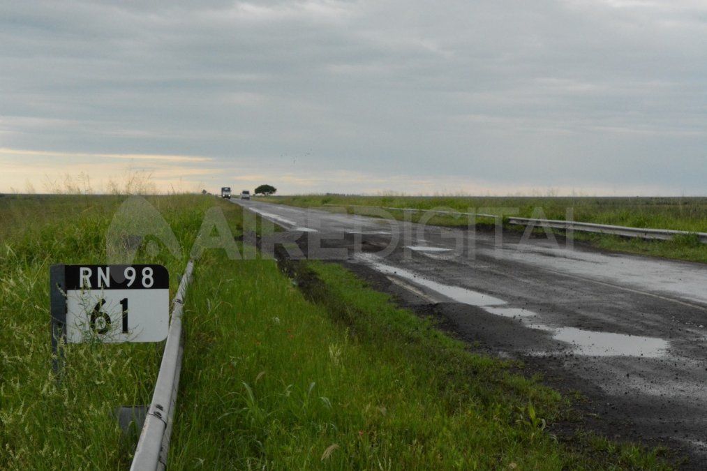 Previo a la intervención, la ruta nacional 98 presentaba severos problemas de transitabilidad.