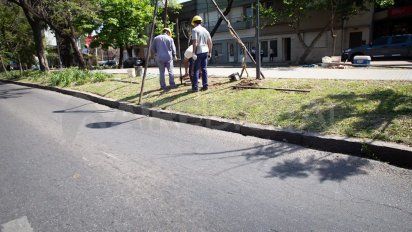 El histórico hundimiento de Bulevar, frente a la Plaza Pueyrredón será reparado por la Municipalidad de Santa Fe.