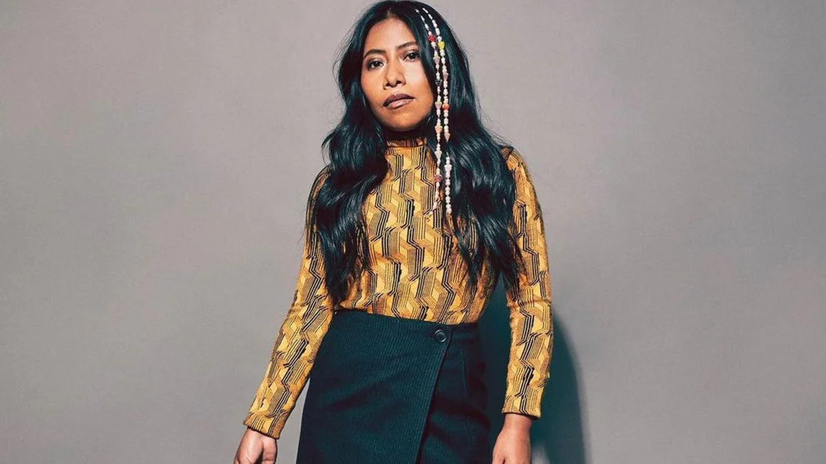 La actriz vestida por Prada.