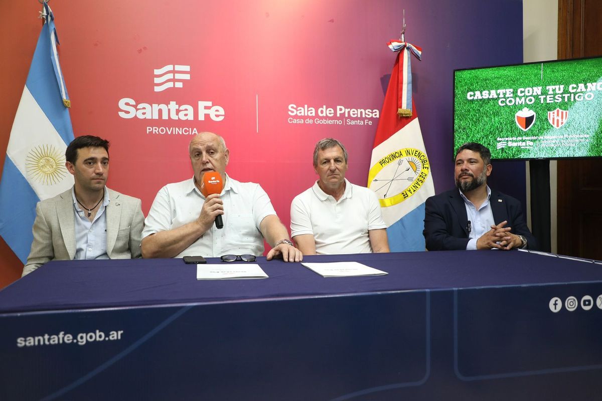 Los presidentes de Colón y Unión en la presentación del programa, Los presidentes de Colón y Unión en la presentación del programa,