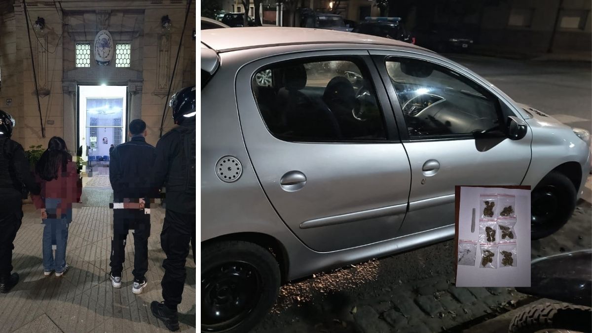 La policía detuvo en la recoleta a un hombre y a una mujer con droga fraccionada