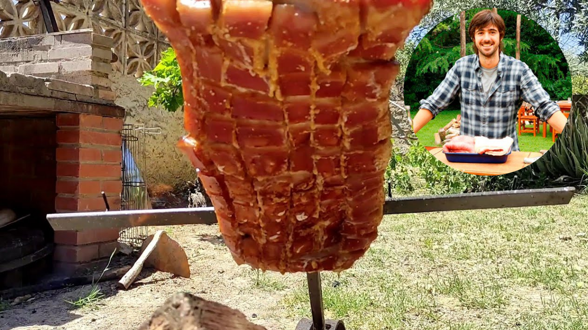 Receta de cerdo con cuero a la parrilla.