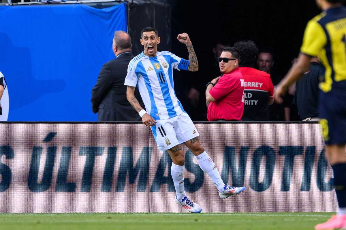 Ángel Di María marcó el gol de la Selección Argentina ante Ecuador. Ángel Di María marcó el gol de la Selección Argentina ante Ecuador.