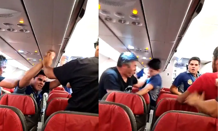 Brutal pelea en un avión: los pasajeros estaban borrachos y los quisieron hacer bajar Brutal pelea en un avión: los pasajeros estaban borrachos y los quisieron hacer bajar