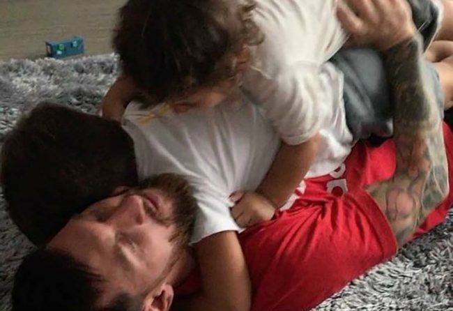 Así fue el reencuentro de Messi con sus hijos