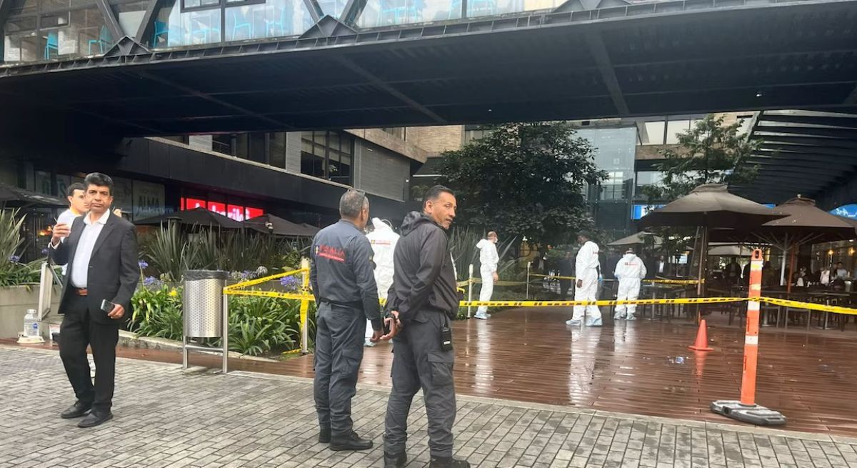 El lugar donde asesinaron en Bogotá al narco Carlos Yorelmy Duarte Díaz.