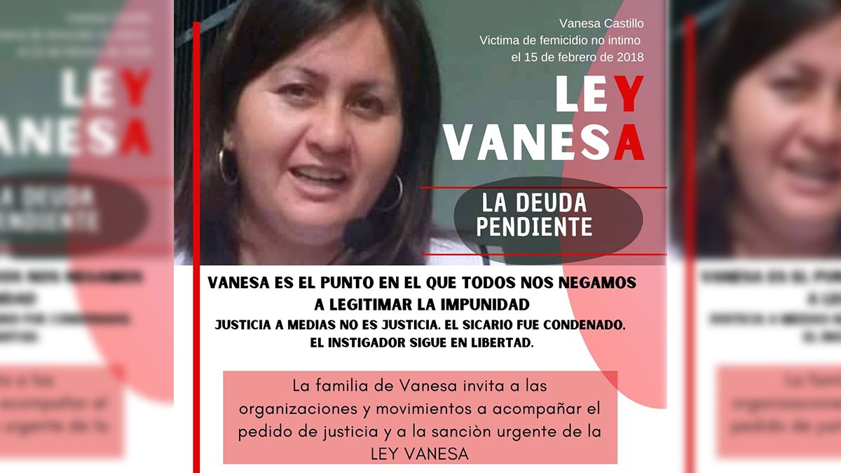 Justicia a medias no es justicia y Ley Vanesa YA