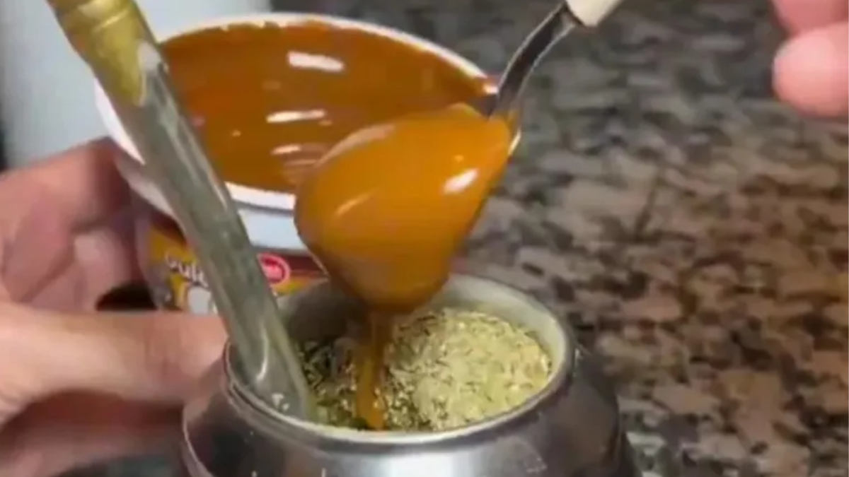 Mate con dulce de leche.