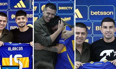 En Boca, presentaron en conferencia de prensa a Alarcón, Velasco y Battaglia, antes del partido ante Unión. En Boca, presentaron en conferencia de prensa a Alarcón, Velasco y Battaglia, antes del partido ante Unión.