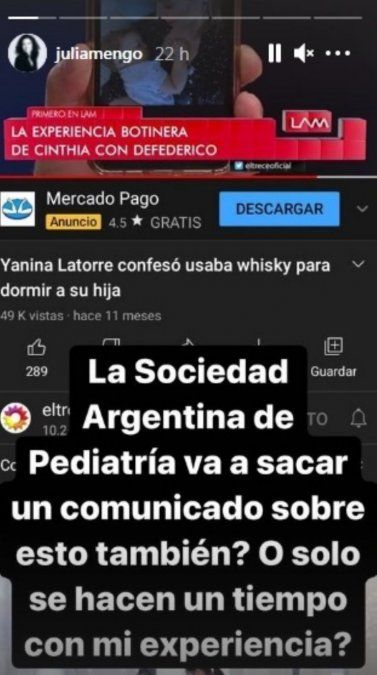 La historia de Julia Mengolini contra Yanina Latorre