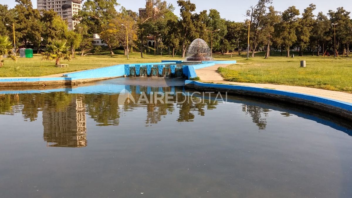 Limpiaron los piletones del Parque Sur.