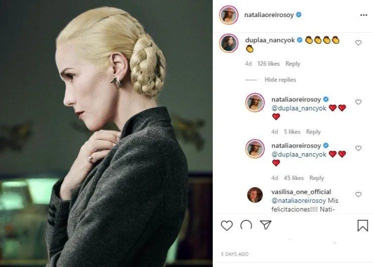 La reacción en redes de Nancy Dupláa al ver a Natalia Oreiro como Eva Perón. 