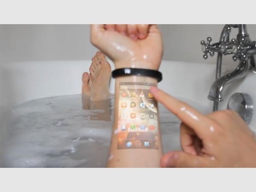 Se viene la pulsera que proyecta el celular en la piel