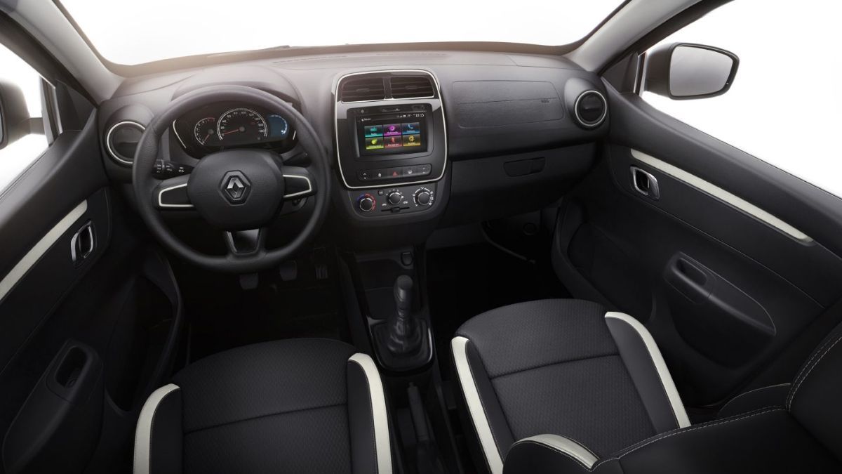 El interior del Renault Kwid. El interior del Renault Kwid.