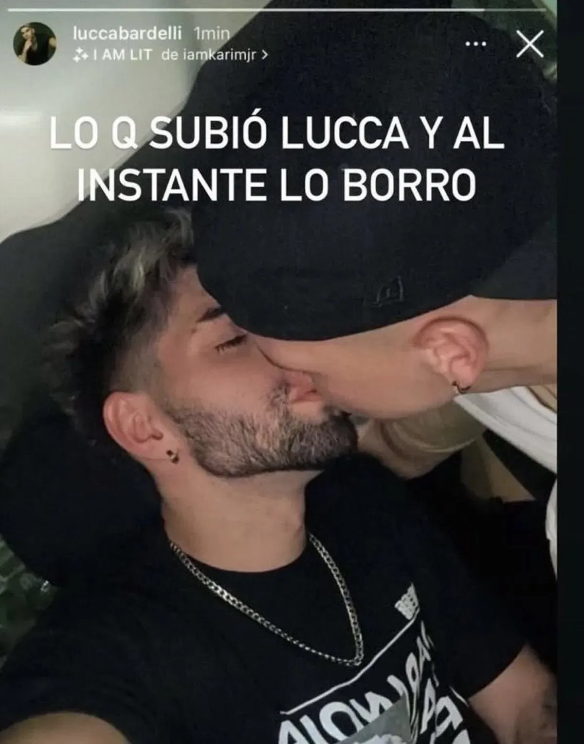 Lucca Bardelli, infraganti a los besos con otro hombre. Lucca Bardelli, infraganti a los besos con otro hombre.
