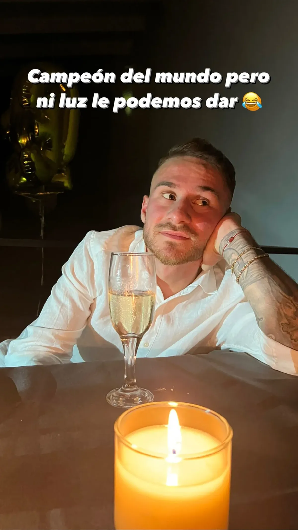 Alexis Mac Allister y su familia sufrieron un apagón de luz durante la fiesta de fin de año.