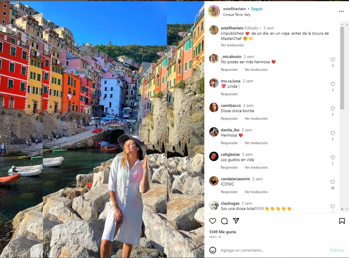 Estefanía Herlein de MasterChef y su viaje a Italia.