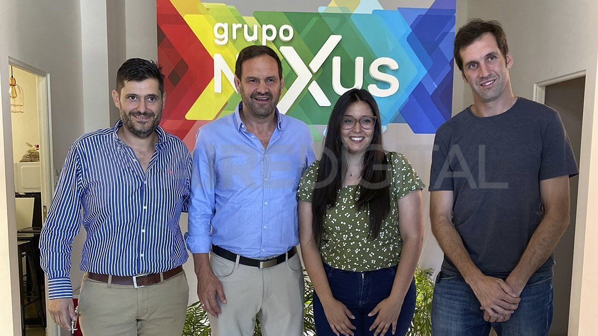En la foto: Mauro Mariano, CEO de Nexus, Juan Bautista Segonds, Luna Bourel y Wenceslao Segonds.