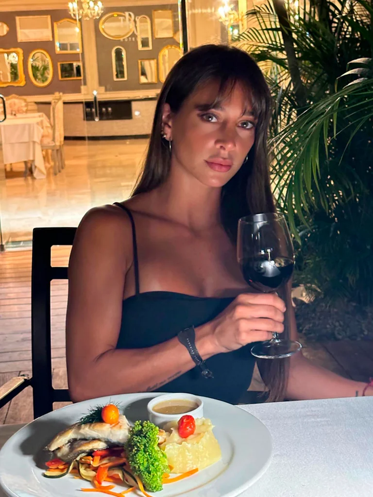 Sol Pérez y Guido Mazzoni disfrutan del Caribe.