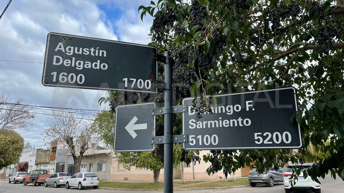 Agustín Delgado y Domingo Faustino Sarmiento: la zona donde se produjo el asalto.