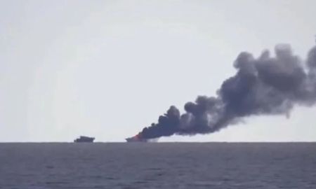 Tomó fuego una embarcación en el Río de La Plata Tomó fuego una embarcación en el Río de La Plata