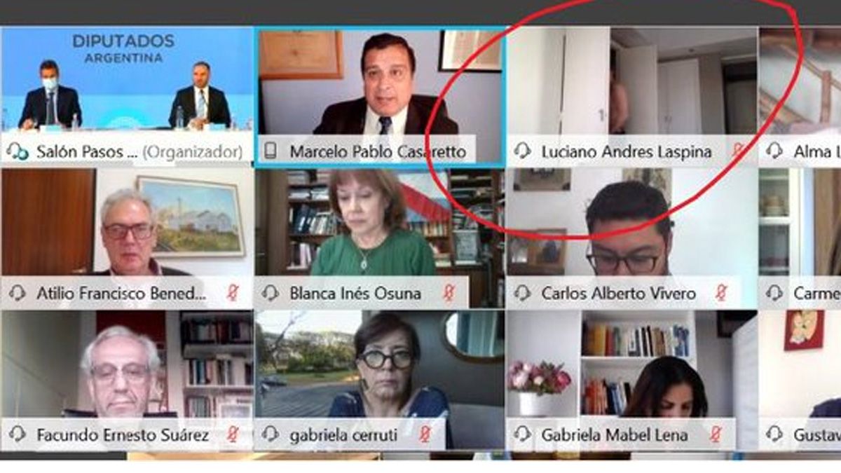 Un diputado santafesino se cambió de ropa frente a la cámara durante la presentación de Guzmán por el Presupuesto