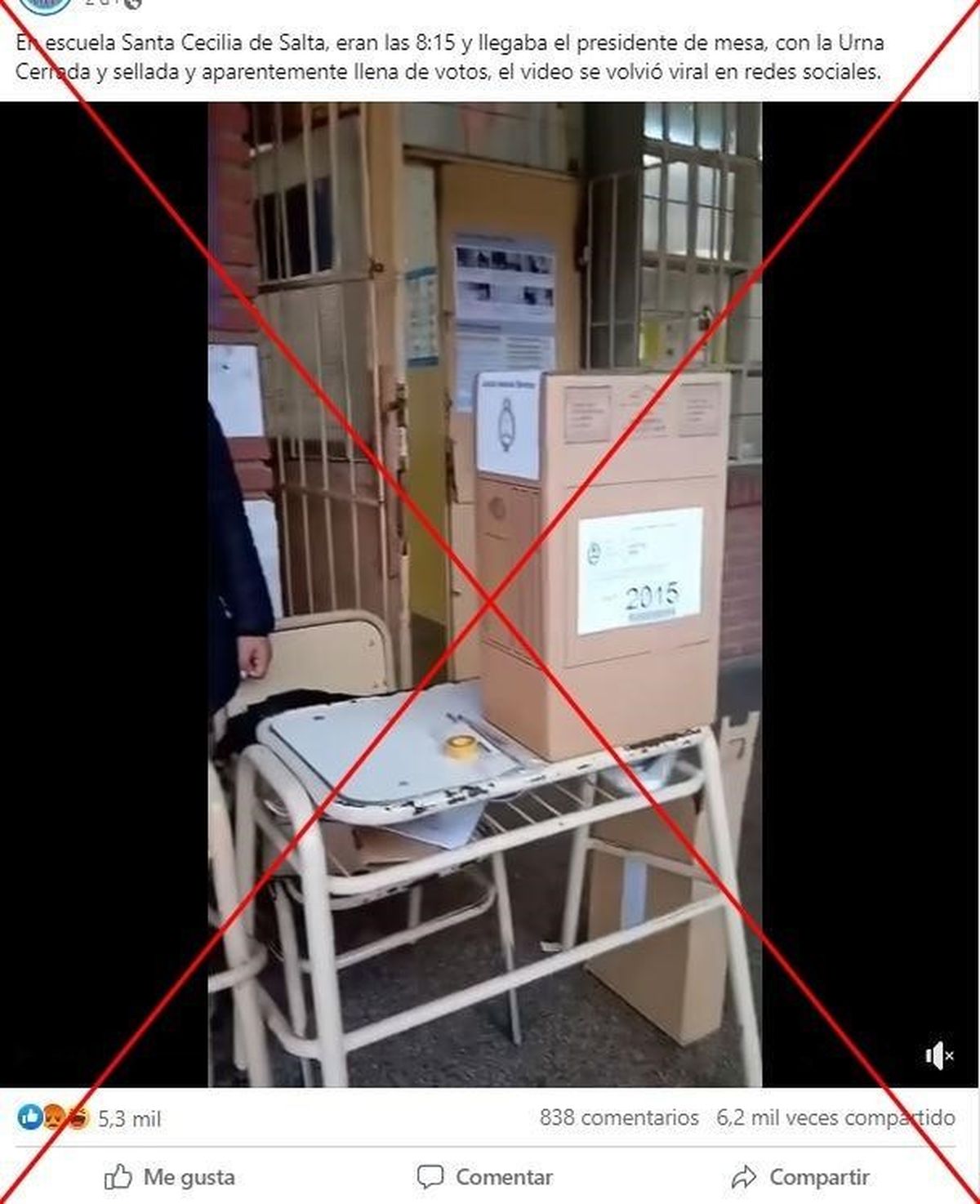 Captura de pantalla de una publicación en Facebook hecha el 15 de agosto de 2023. Captura de pantalla de una publicación en Facebook hecha el 15 de agosto de 2023.