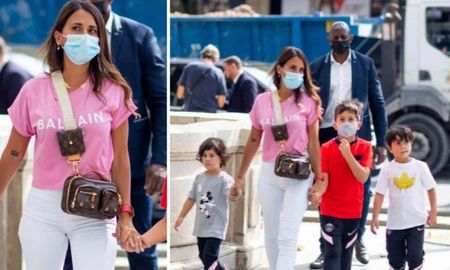 antonela roccuzzo y sus hijos hicieron su primer paseo por las calles de paris antonela roccuzzo y sus hijos hicieron su primer paseo por las calles de paris