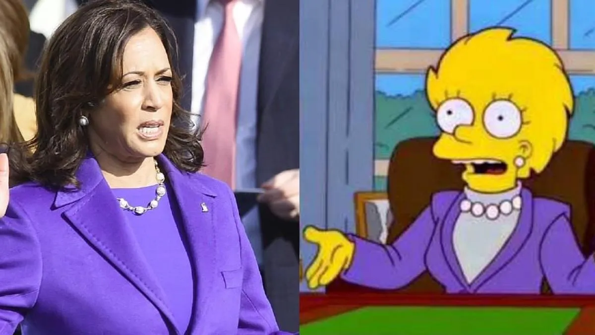 Kamala Harris está vestida como Lisa Simpson