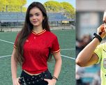 Carla García Alarcón, la árbitra que contó que le escriben los futbolistas. Carla García Alarcón, la árbitra que contó que le escriben los futbolistas.