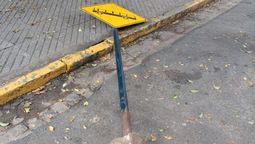 El cartel sustraído fue secuestrado y quedó a resguardo como parte del procedimiento.