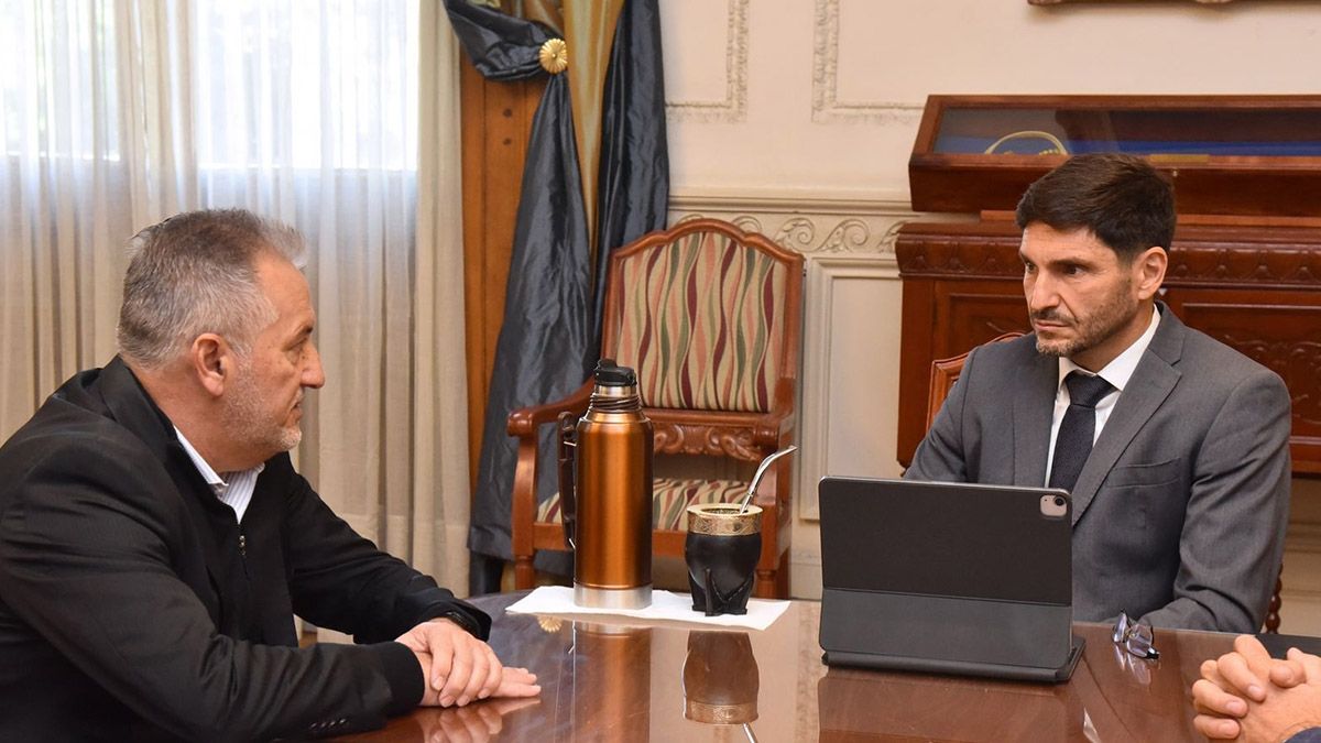 Maximiliano Pullaro se reunió en Rosario con Marcelo Lewandowski. Antes lo había hecho con Juan Monteverde.