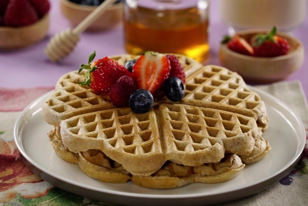 Desayuno nutritivo y rico en fibra: Waffles integrales