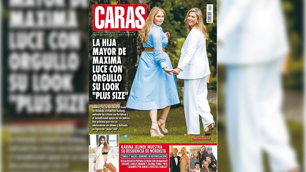 Tapa Caras que muestra a Máxima Zorreguieta y su hija mayor, Amalia.