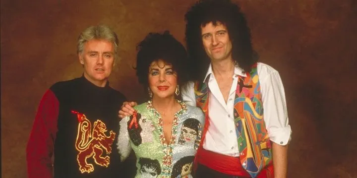 Roger Taylor, Elizabeth Taylor y Brian May