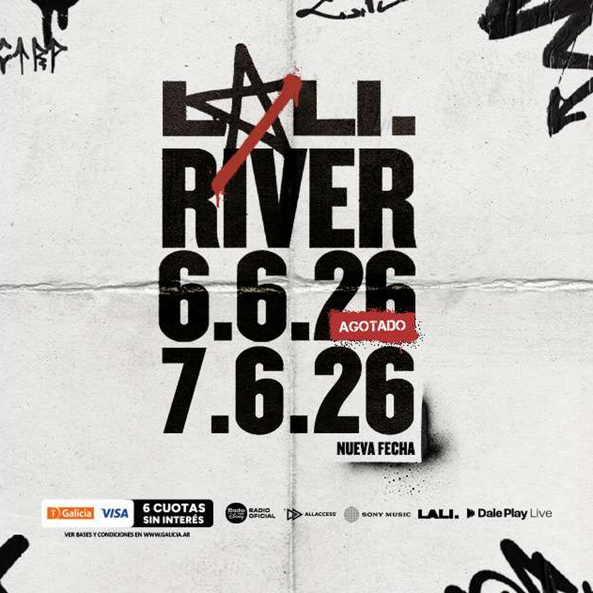 Lali se presentará el sábado 6 y domingo 7 de junio de 2026 en River. Lali se presentará el sábado 6 y domingo 7 de junio de 2026 en River.