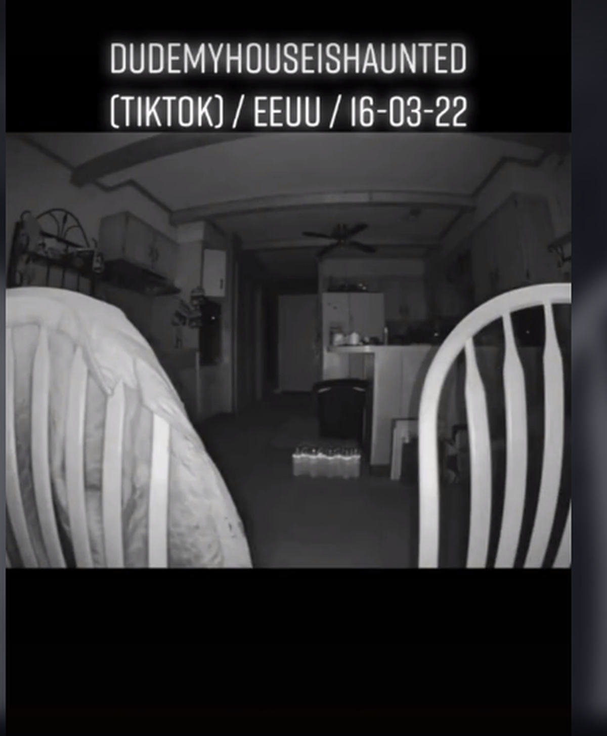 Una familia logró captar en video a un fantasma que movió la silla de manera casi diabólica