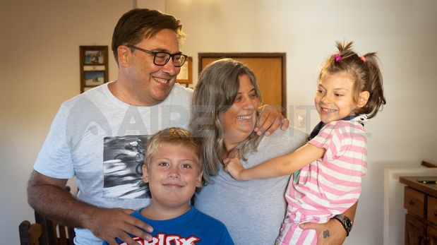 Valentina, la más pequeña de la familia Giobergia, comienza primer grado.&nbsp;